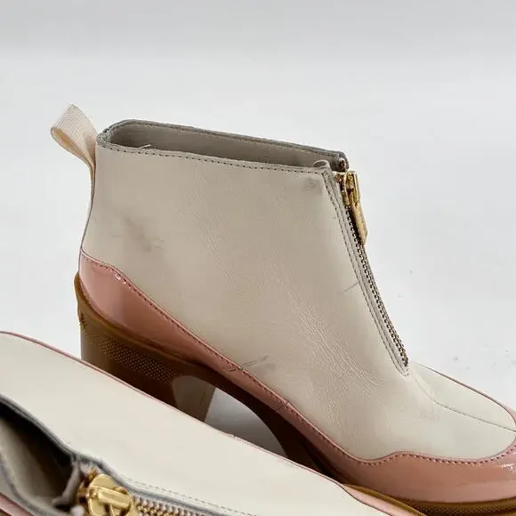 SOREL Brex Chelsea Zip Booties 8 NWT Boot Ankle White Platform Heel Leather - Picture 9 of 9